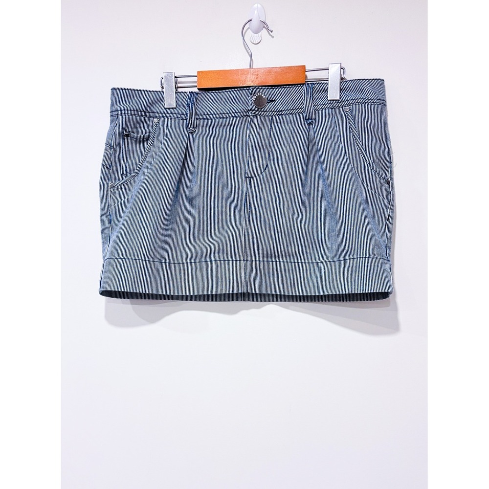 ROUTE66 Striped mini skirt‎ | Denim Y2K Casual | Size 14